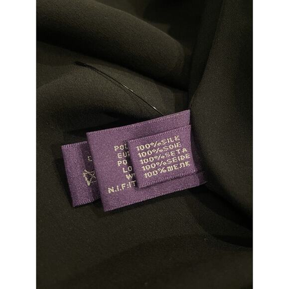 Ralph Lauren Collection Purple Label Midi Silk Black Cocktail Dress 4 Runway 09 - Picture 8 of 16